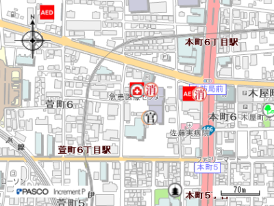 松山市急患医療センターの地図