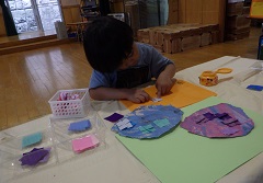 アジサイの折り紙製作