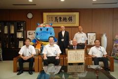 松山市自主防災組織ネットワーク会議の皆さんと市長