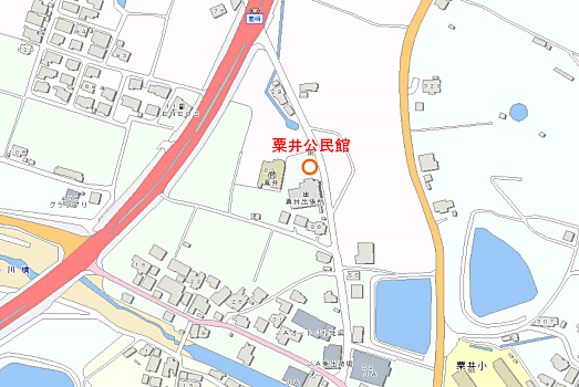 粟井公民館付近図