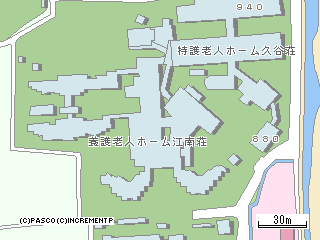 江南荘付近の地図