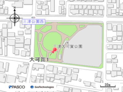 三津大可賀公園の地図