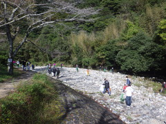 河川清掃の様子