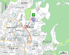 道後温泉祝谷東町駐車場の地図です