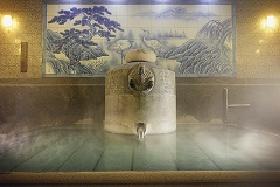 神の湯東風呂の壁画