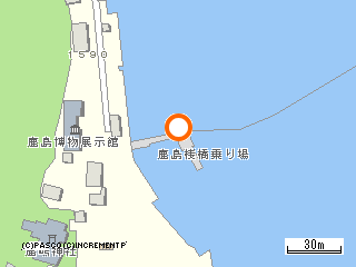 鹿島側のりば周辺の地図