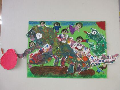 おおきなカメレオンとだいぼうけんしたよ