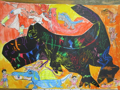 きょうりゅうのせかいにきたぼく