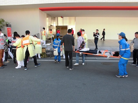 赤十字病院防災訓練