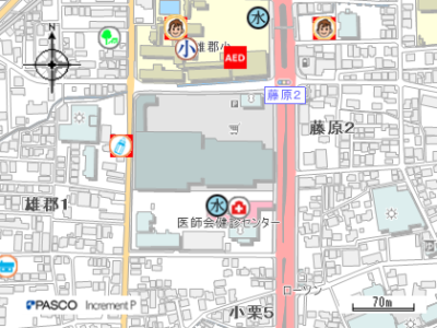 松山市医師会休日診療所の地図