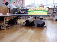 避難訓練の様子