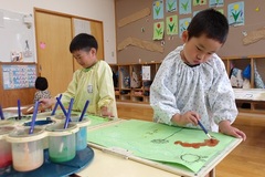 描画活動の様子
