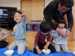 さやむき体験の様子