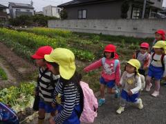 園外保育に出掛けている様子