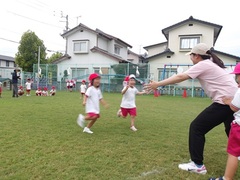 先生のところまで走る様子