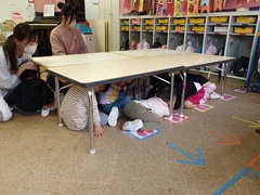 避難する様子