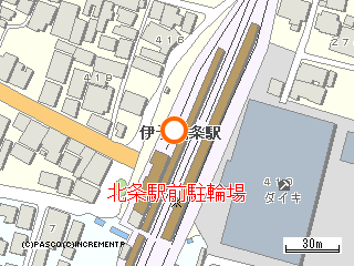 北条駅前駐輪場の地図です