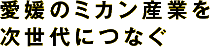 愛媛のミカン産業を次世代につなぐ