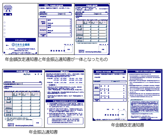 年金天引き額は年金振込通知書