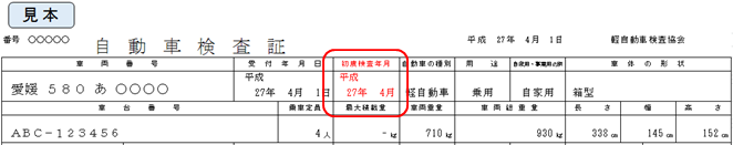 自動車検査証