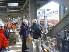 写真：建設中の新西クリーンセンターを視察する松山市長