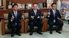 アサヒビール松山支社の皆さんと市長