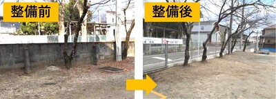 写真:小野小フェンス