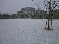 写真：芝生広場の雪景色2