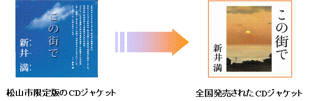 松山市盤ジャケット→全国盤ジャケット