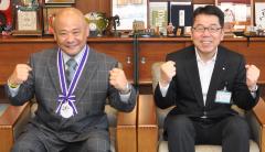 櫛部さんと遠藤副市長の写真