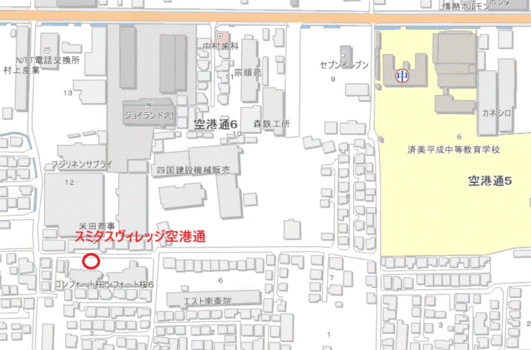 スミタスヴィレッジ空港通付近図