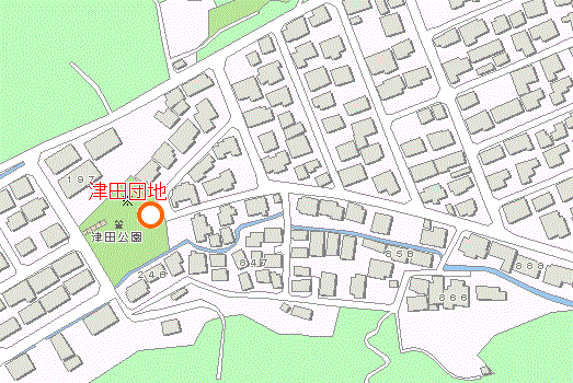 津田団地付近図