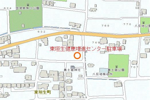 東垣生健康増進センター付近図