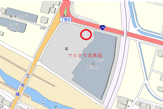 マルナカ北条店付近図