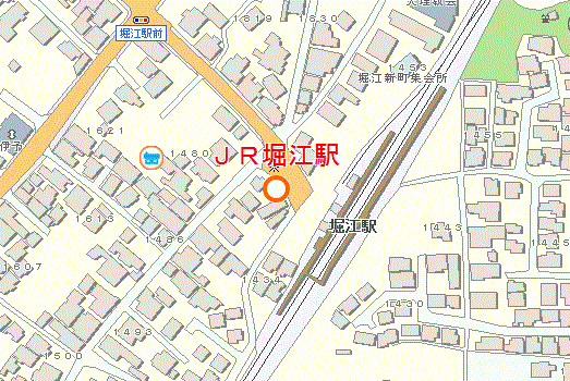 JR堀江駅付近図