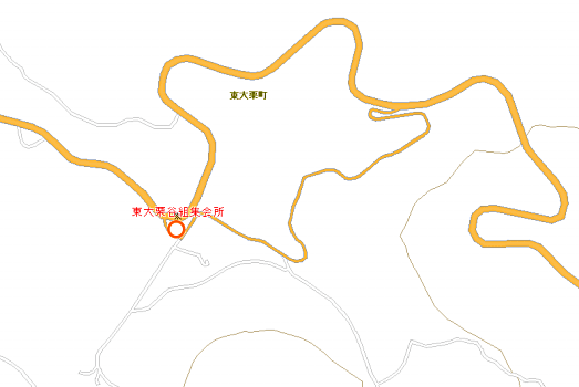 東大栗谷組集会所付近図