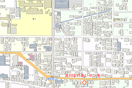 古川ふれあいセンター付近図