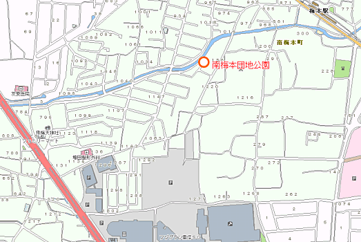 南梅本団地公園付近図