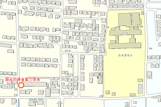 国土交通省富久宿舎付近図