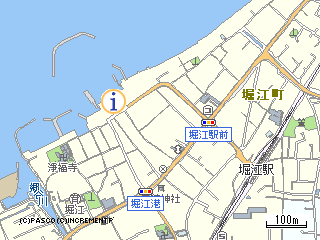 堀江港位置図